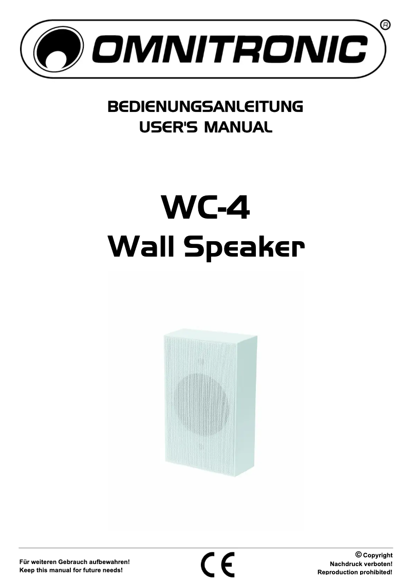 Página 1 del manual Manual de usuario Omnitronic WC-4