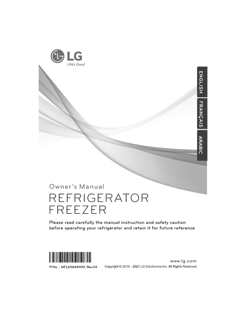 Page n°1 - Manuel utilisateur LG GN-C422SLCL
