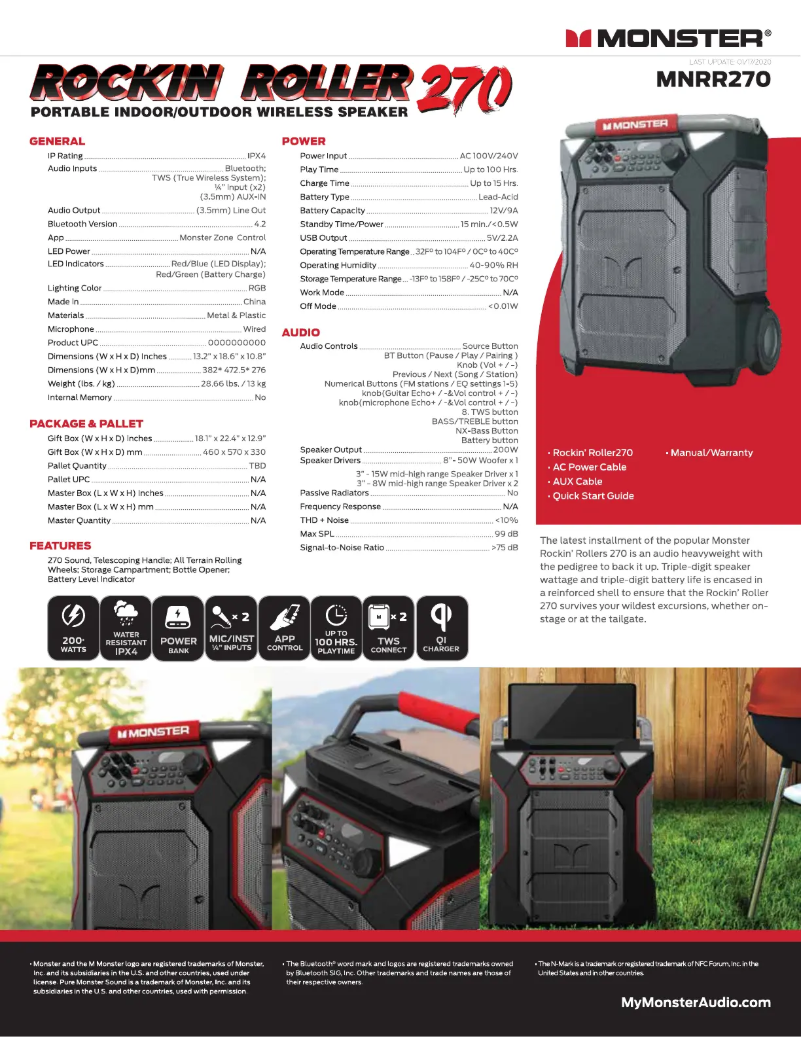 Image de la première page du manuel de l'appareil Rockin' Roller 270