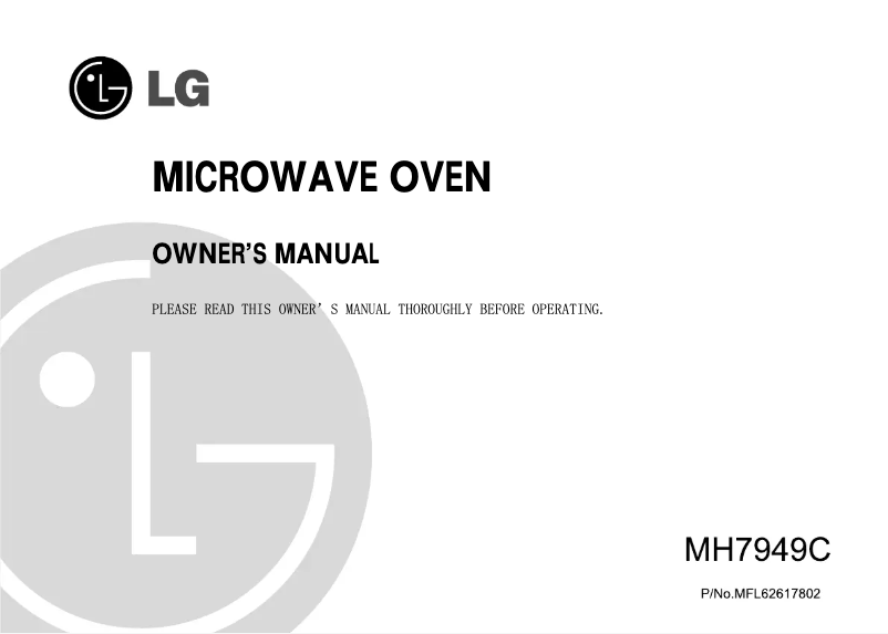 Page 1 de la notice Manuel utilisateur LG MH7949C