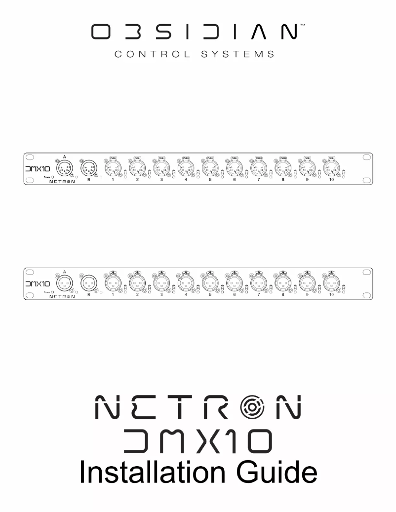Page n°1 - Manuel utilisateur Obsidian Netron DMX10