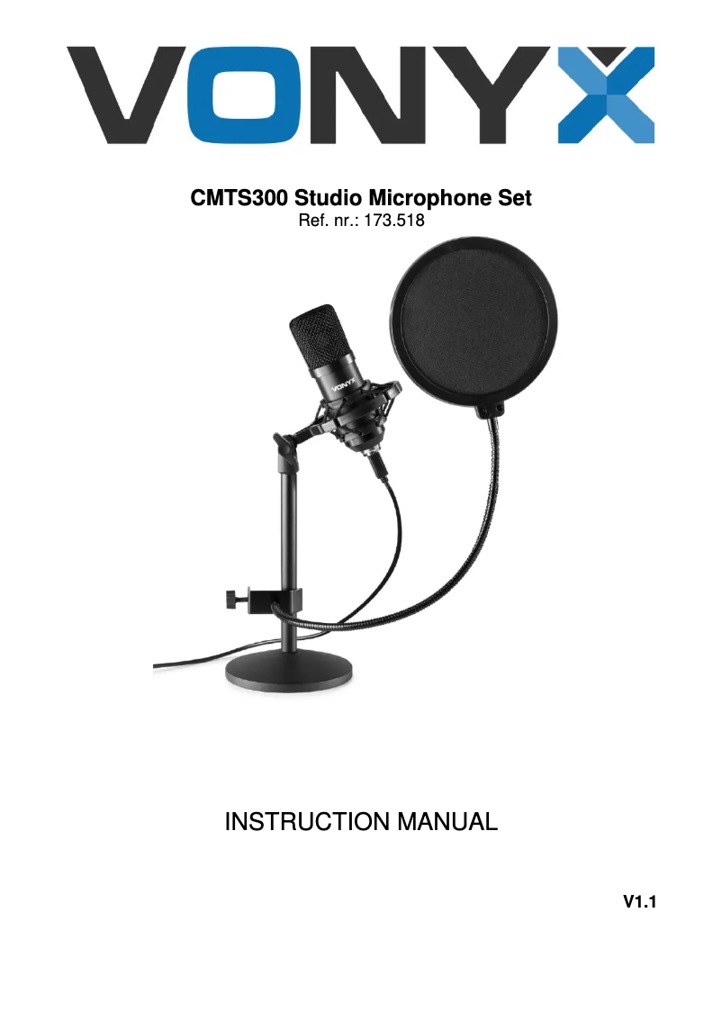 Página 1 del manual Manual de usuario Vonyx CMTS300