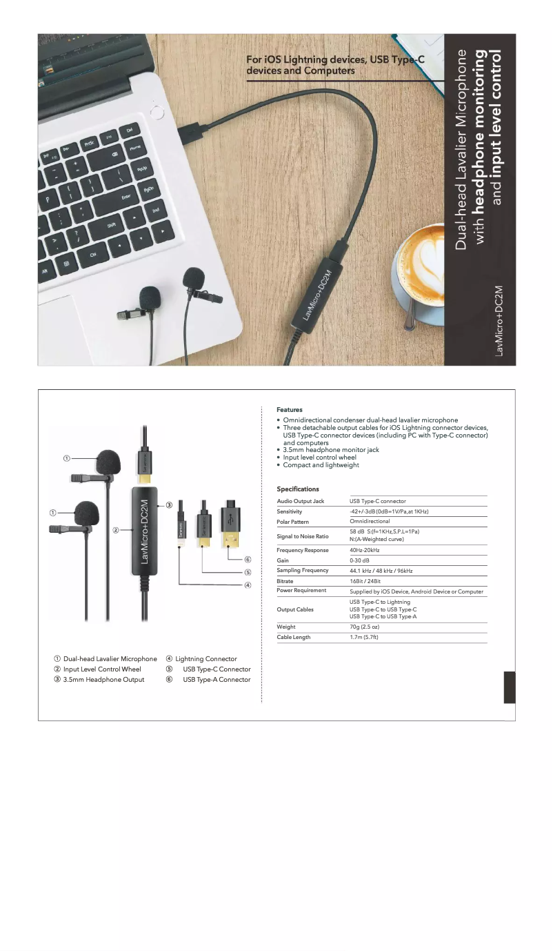 Image de la première page du manuel de l'appareil LavMicro+ DC2M