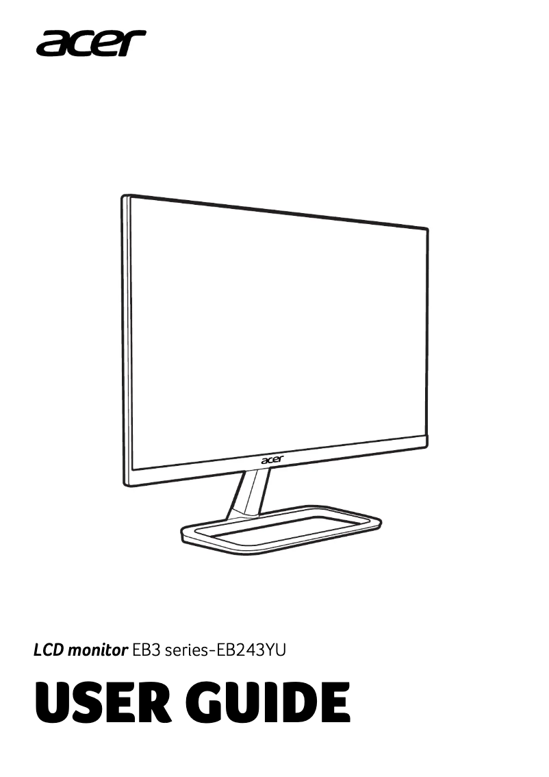 Página 1 del manual Guía de inicio rápido Acer EB243YU