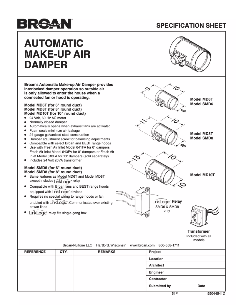Página 1 del manual Ficha técnica Best MD10T