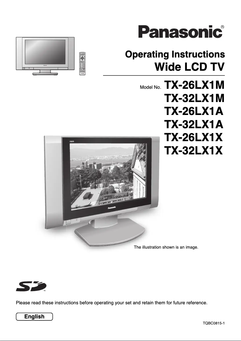 Page 1 de la notice Manuel utilisateur Panasonic TX-32LX1A