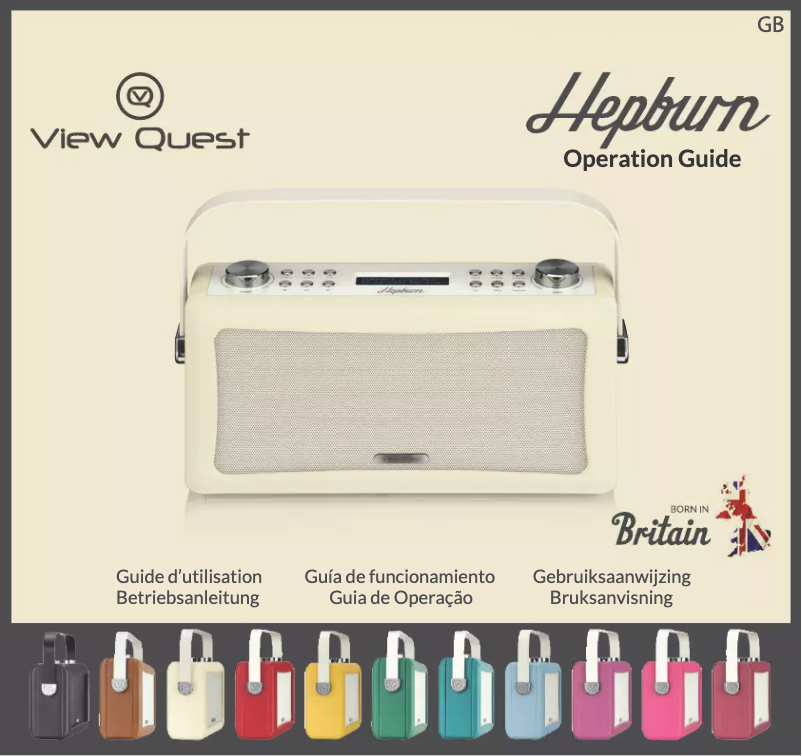 Page n°1 - Manuel utilisateur View Quest Hepburn