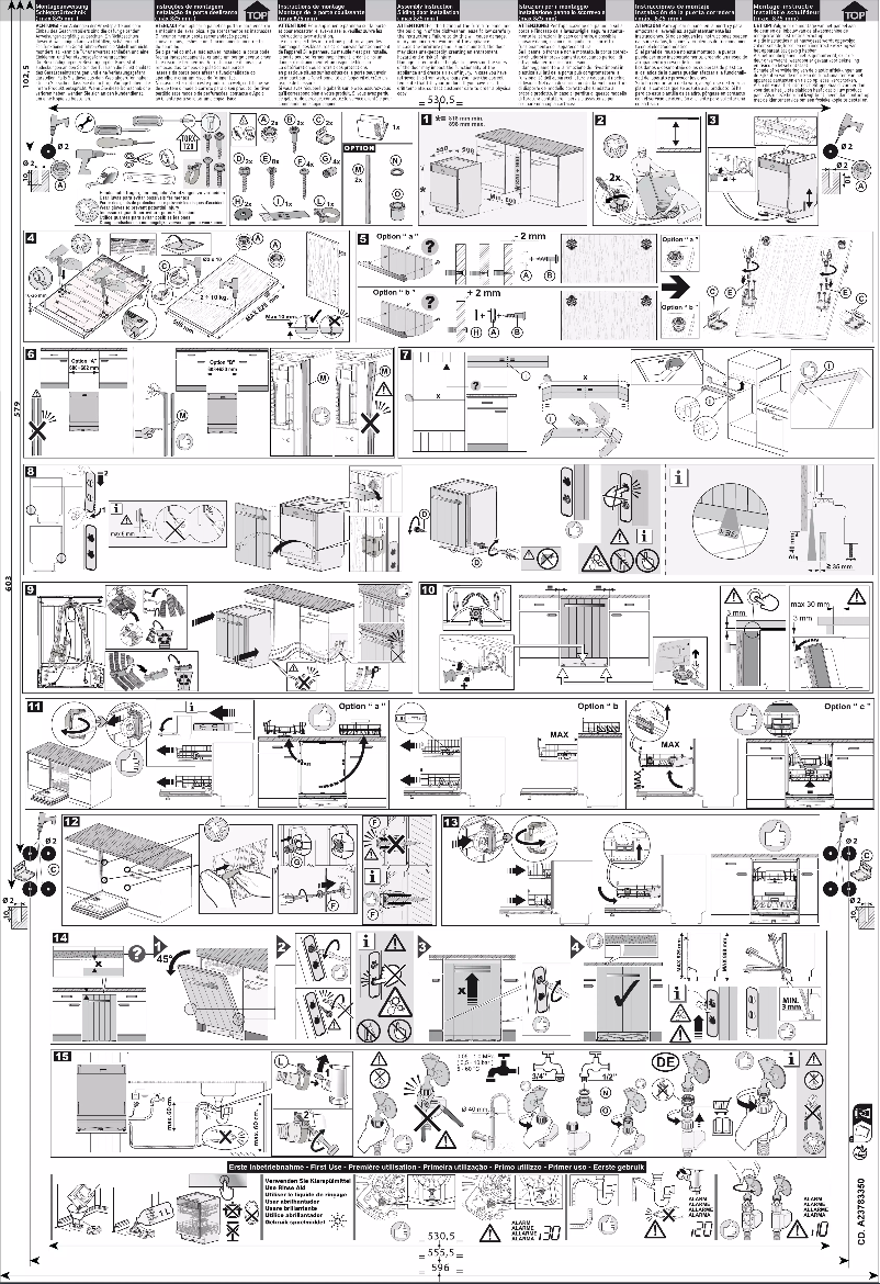 Page 1 de la notice Guide d'installation AEG FSE63637P
