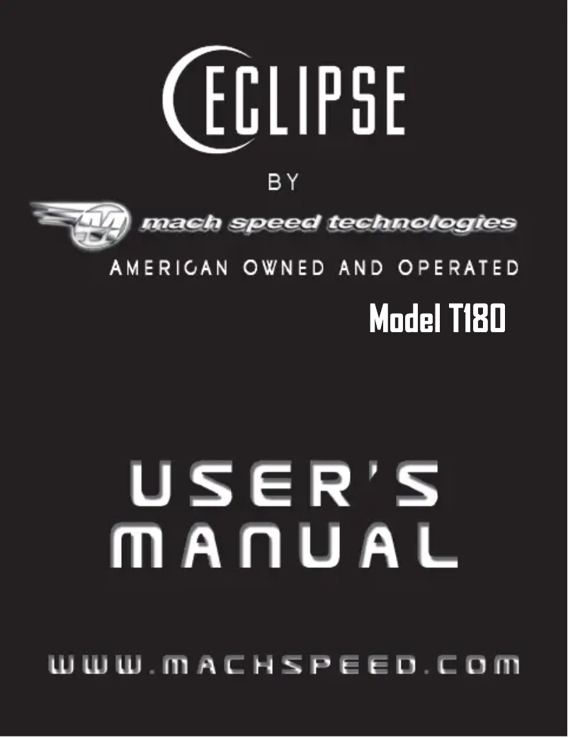 Image de la première page du manuel de l'appareil T180