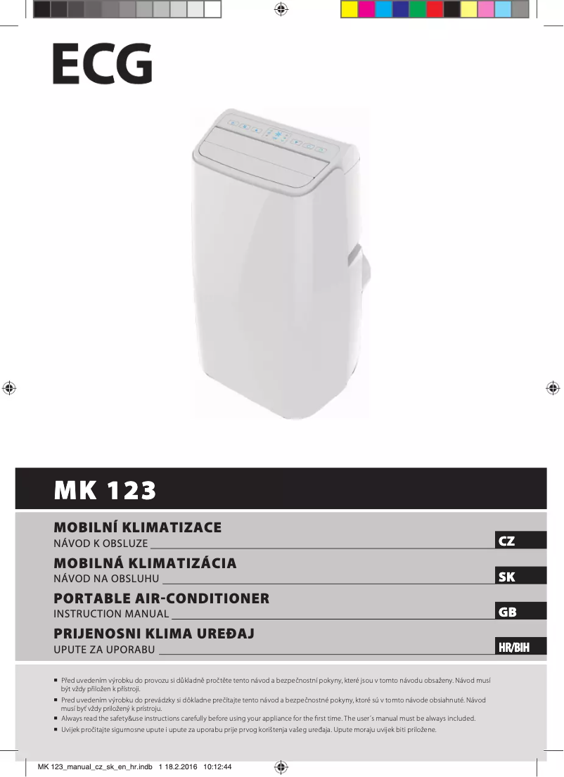 Page n°1 - Mode d'emploi ECG MK 123