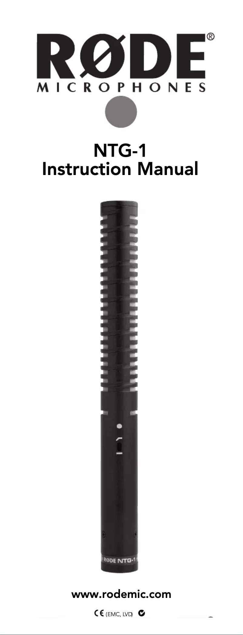 Page n°1 - Manuel utilisateur Røde Rode NTG 1