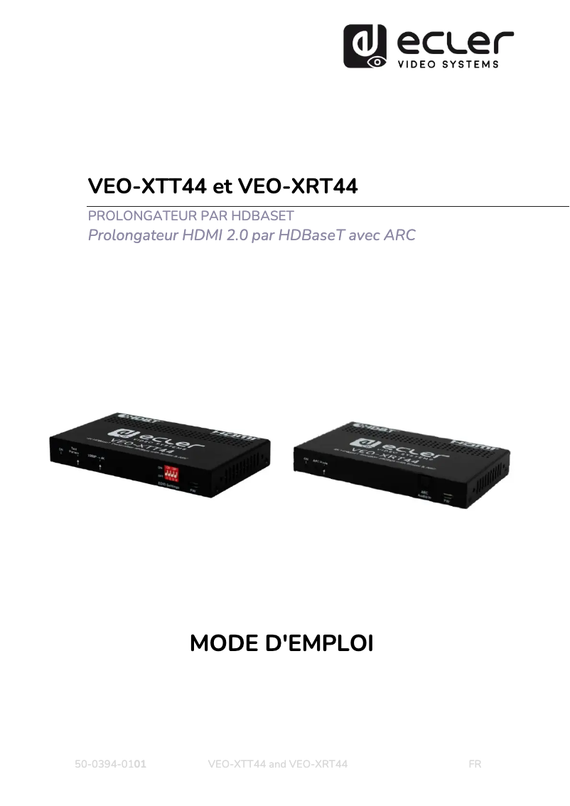 Imagen de la primera página del manual del dispositivo VEO-XTT44