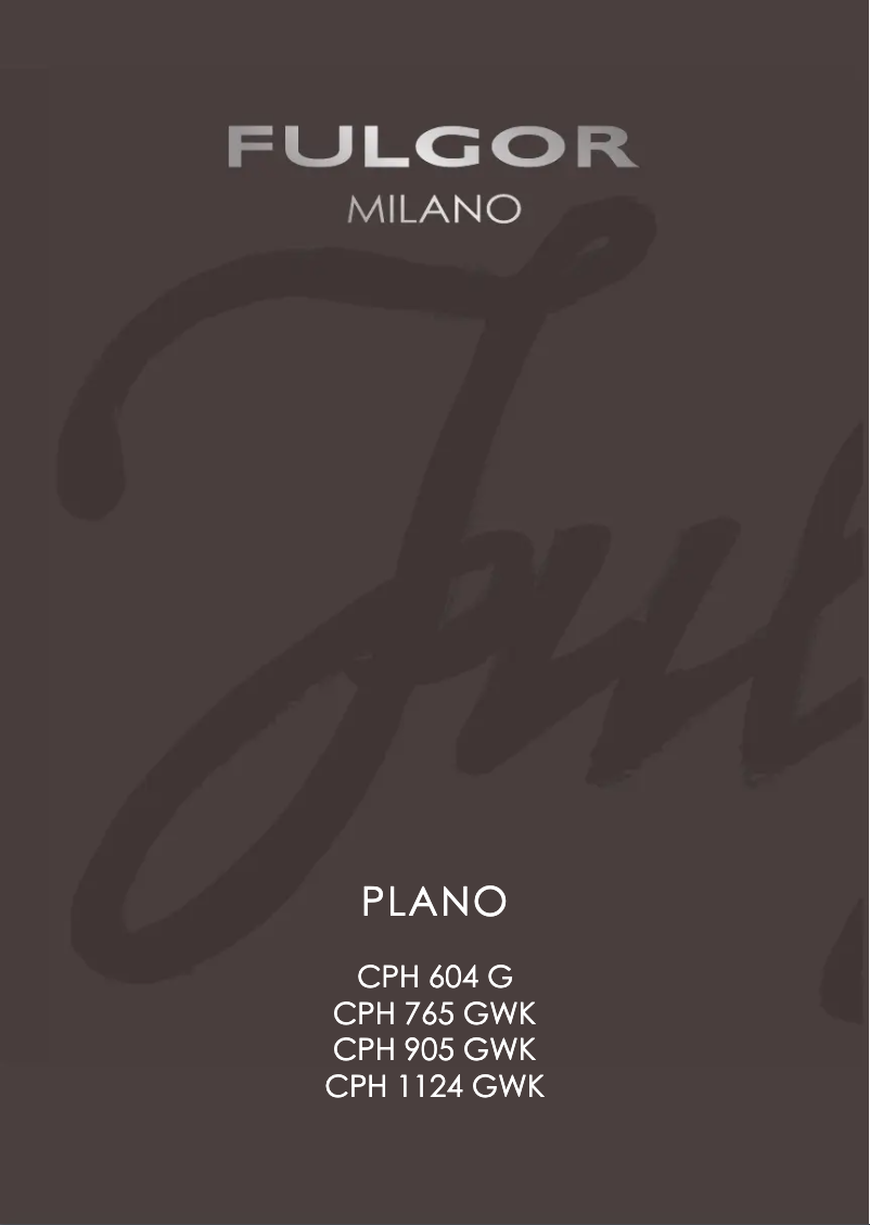 Image de la première page du manuel de l'appareil CPH 604 G X