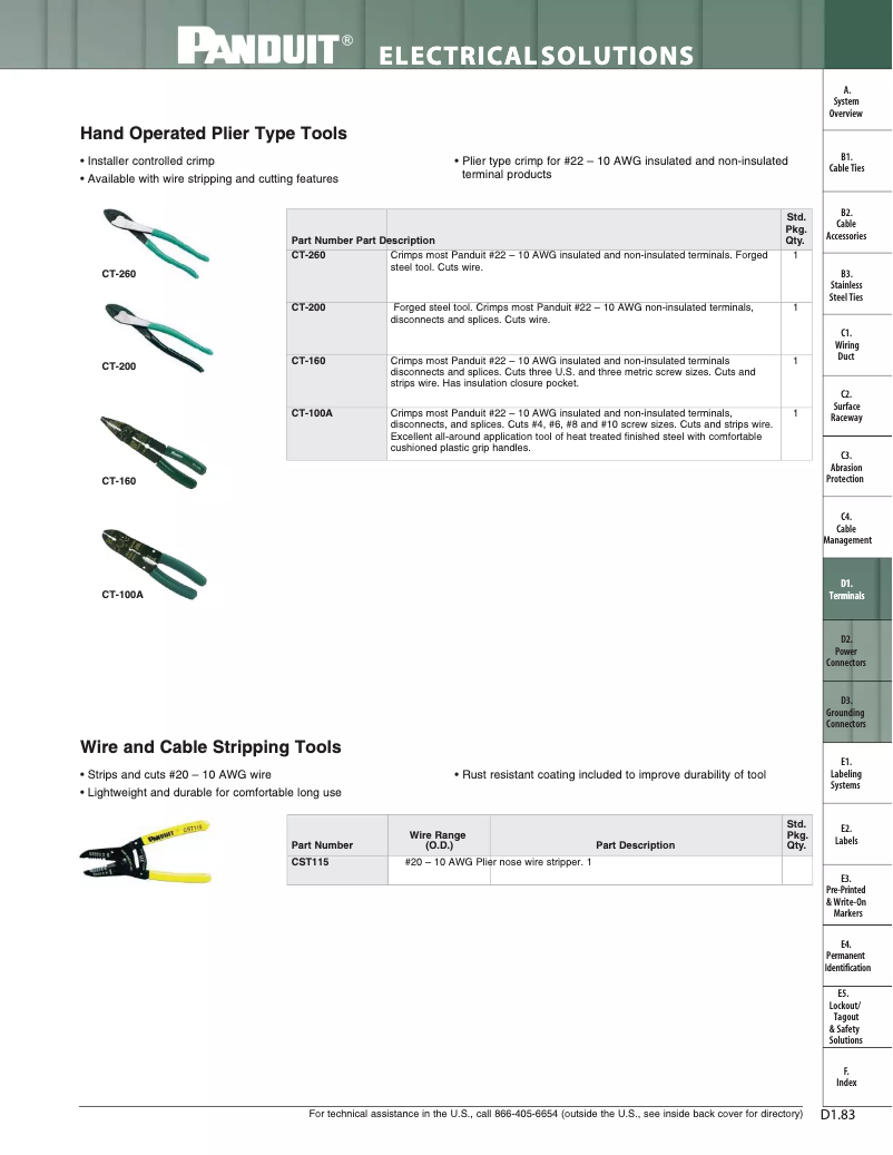 Página 1 del manual Catálogo Panduit CT-260