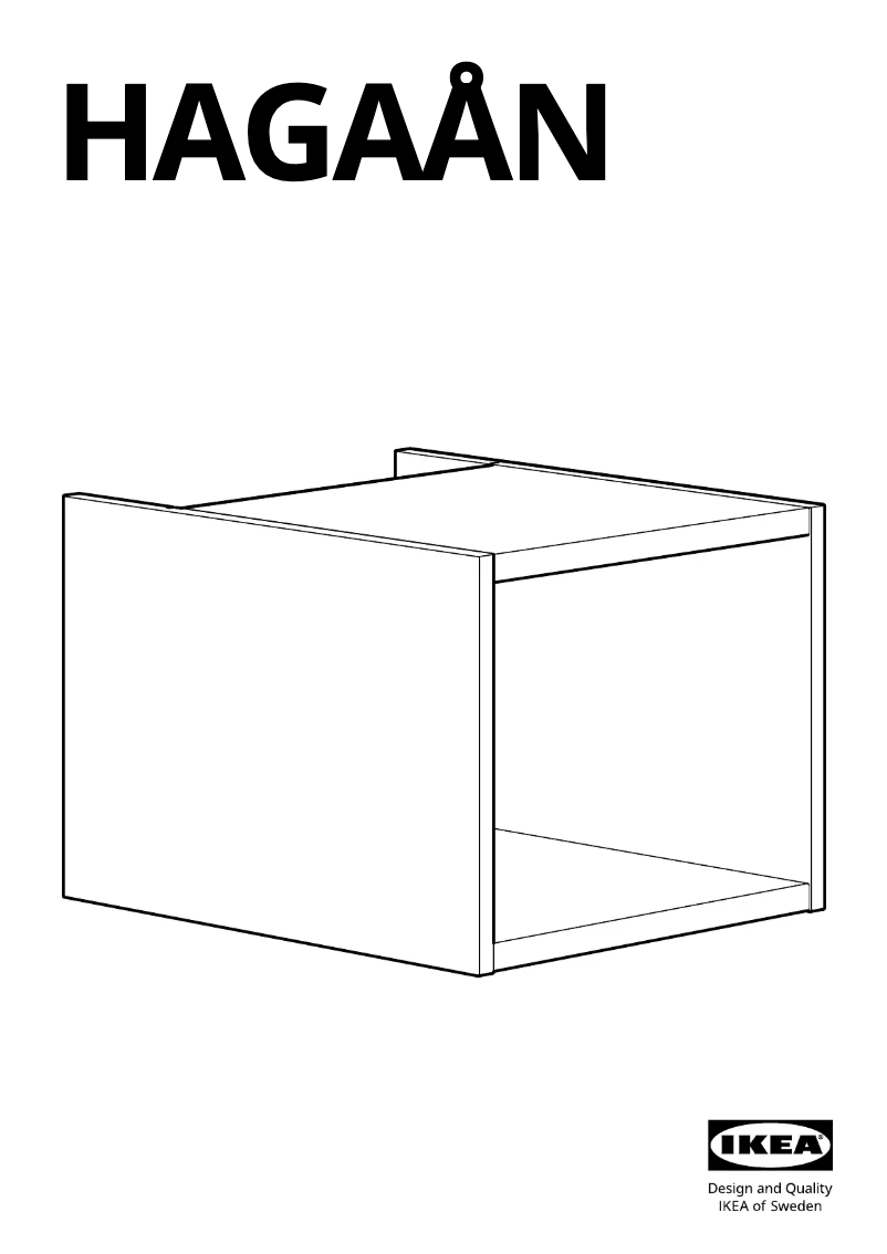 Imagen de la primera página del manual del dispositivo HAGAÅN 905.355.21