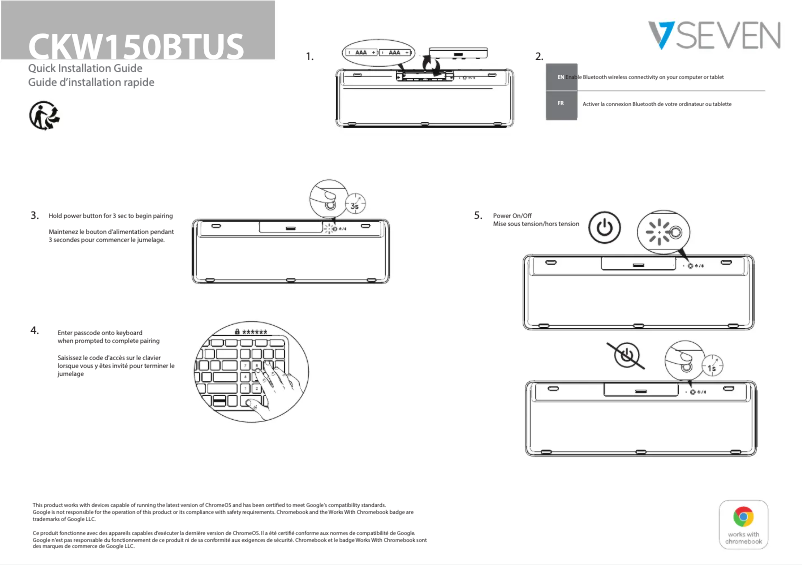 Página 1 del manual Manual de usuario V7 CKW150BTUS