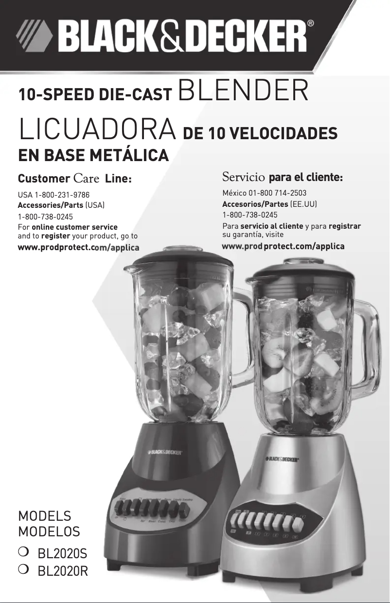 Página 1 del manual Manual de usuario Black & Decker BL2020S