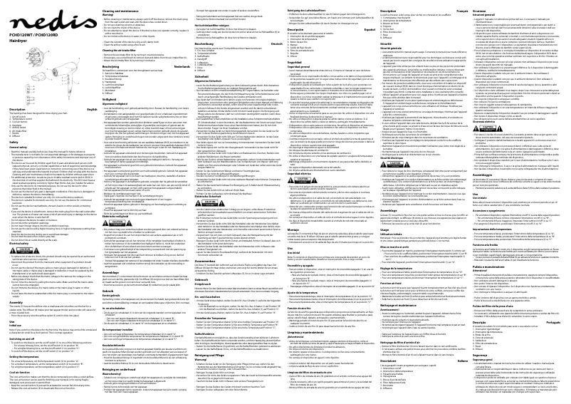 Page 1 de la notice Manuel utilisateur Nedis PCHD120RD