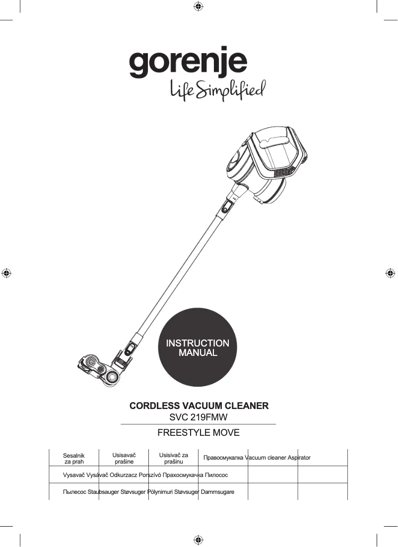 Page 1 de la notice Manuel utilisateur Gorenje SVC219FMW