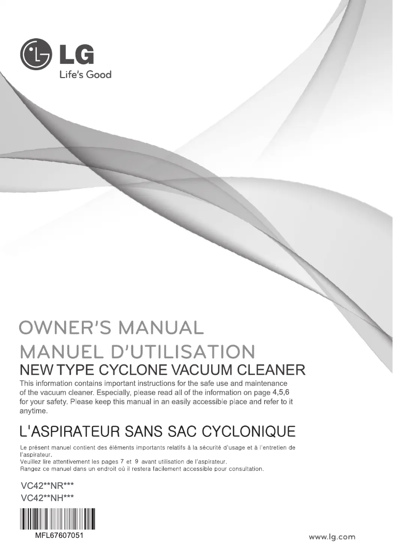 Image de la première page du manuel de l'appareil VC4220NRT