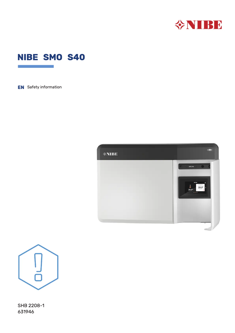 Image de la première page du manuel de l'appareil SMO S40