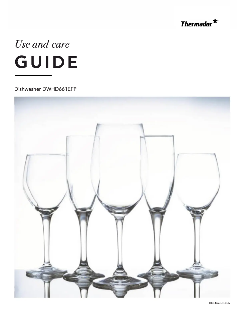 Page n°1 - Manuel utilisateur Thermador DWHD661EFP