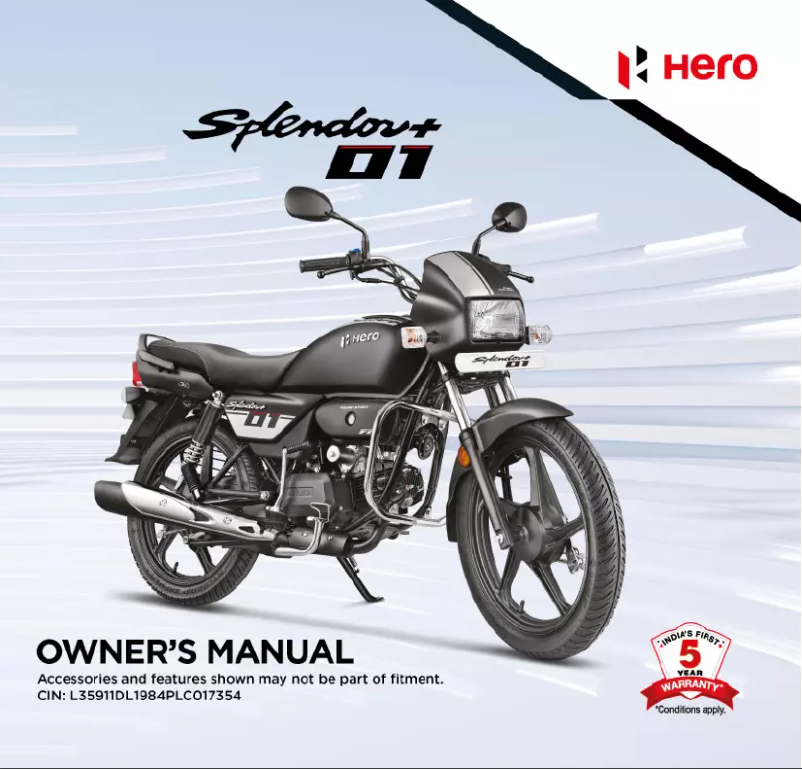 Page 1 de la notice Manuel utilisateur Hero Splendor+ 01 (2023)