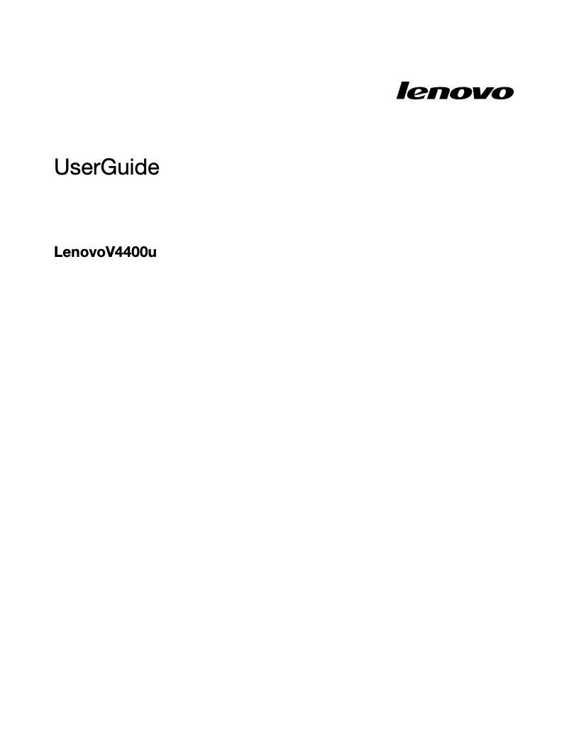 Página 1 del manual Manual de usuario Lenovo V4400u