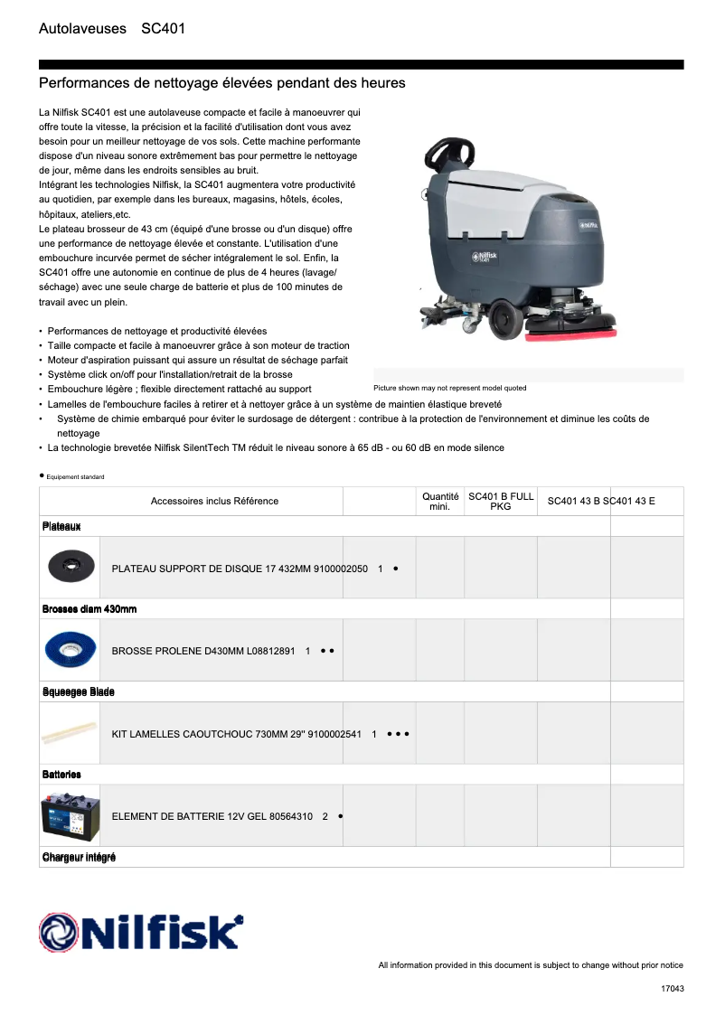 Image de la première page du manuel de l'appareil SC401