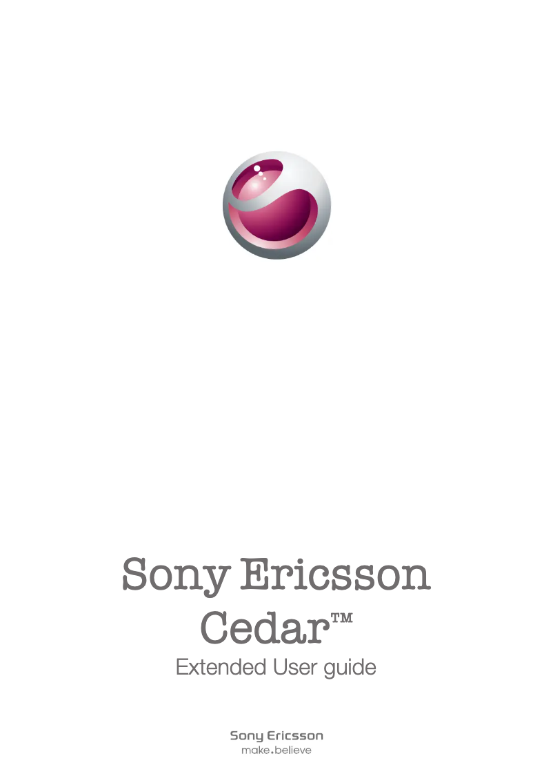 Page 1 de la notice Manuel utilisateur Sony Ericsson Cedar J108a