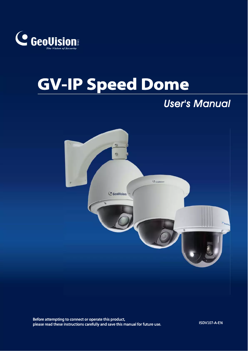 Image de la première page du manuel de l'appareil GV-SD220-S30