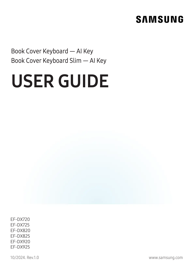 Page 1 de la notice Manuel utilisateur Samsung EF-DX720