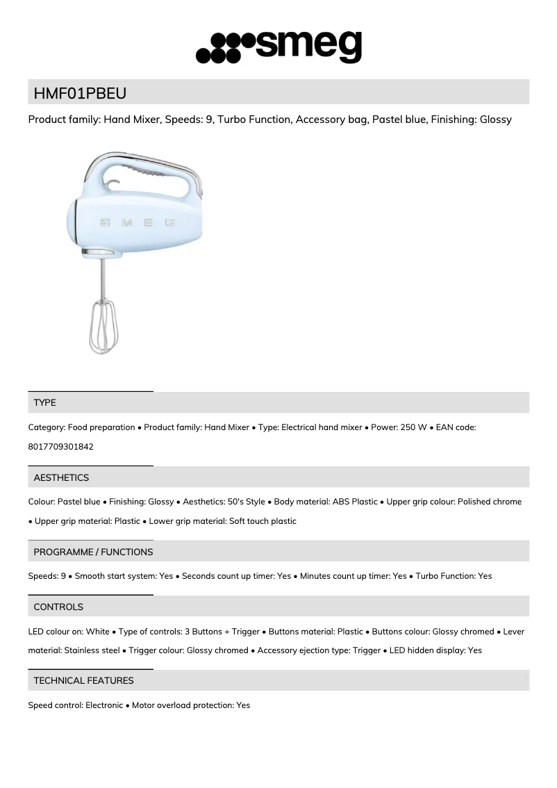 Image de la première page du manuel de l'appareil HMF01