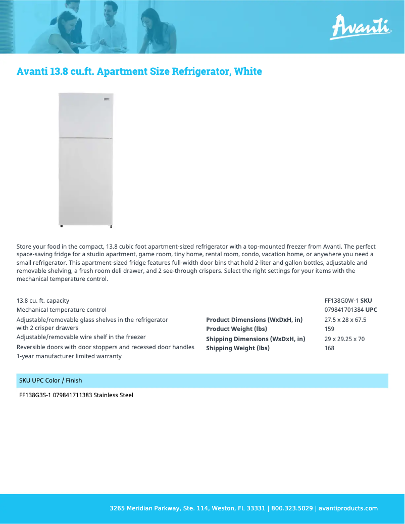 Image de la première page du manuel de l'appareil FF138G0W-1