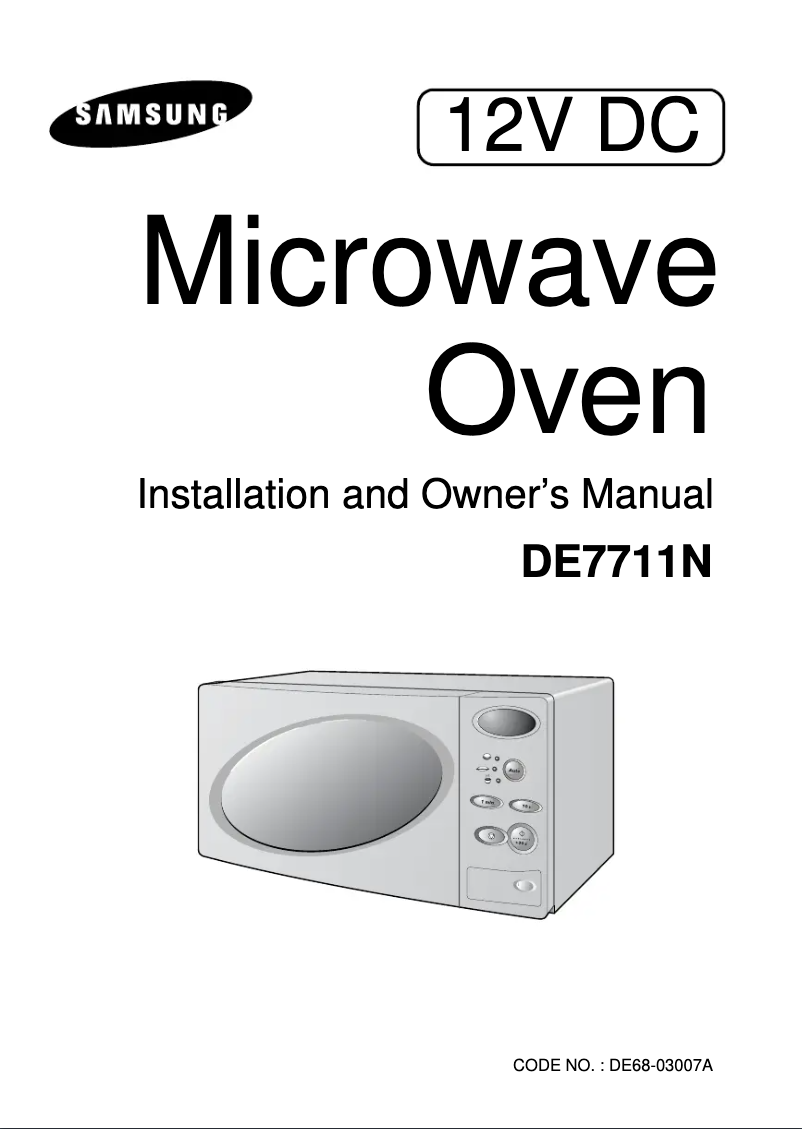 Image de la première page du manuel de l'appareil DE7711N