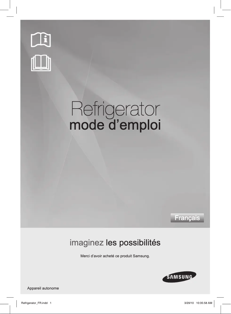 Page n°1 - Manuel utilisateur Samsung RT45RSTS
