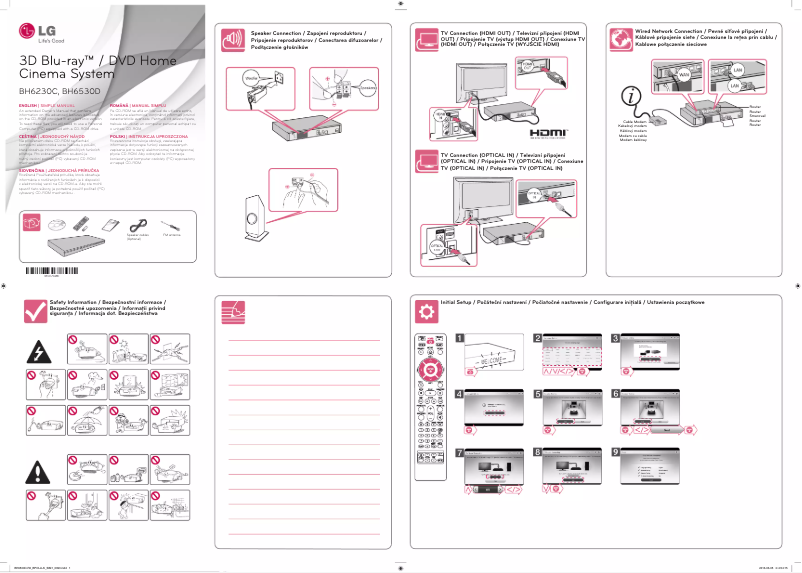 Page 1 de la notice Guide d'installation LG BH6530D