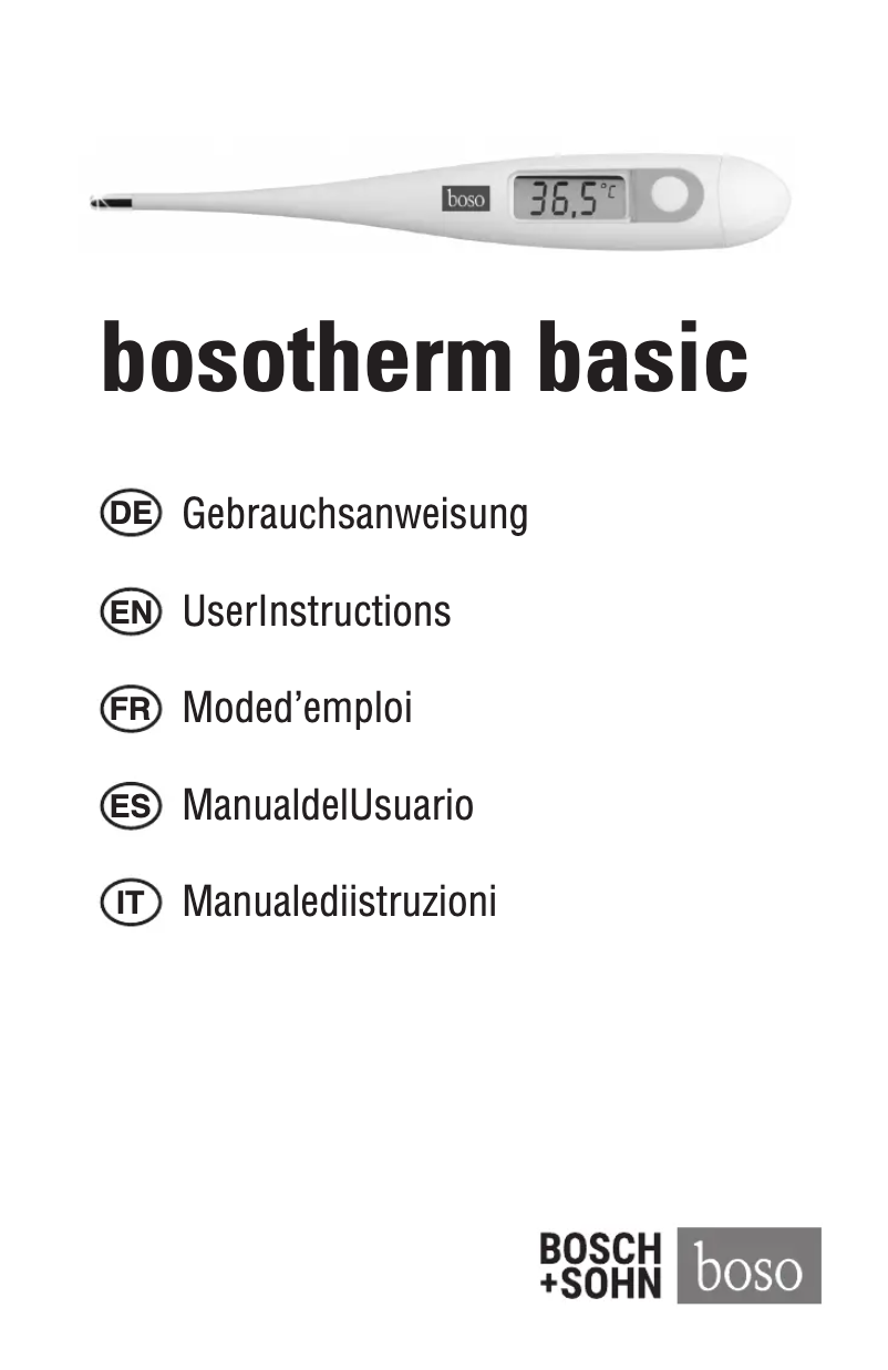 Image de la première page du manuel de l'appareil Bosotherm Basic