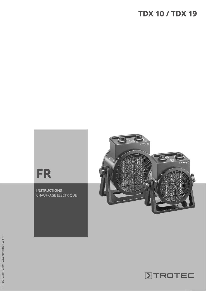Page 1 of the manual User Manual Trotec TDX 19