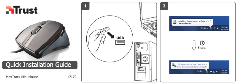 Page n°1 - Manuel utilisateur Trust Maxtrack 17179