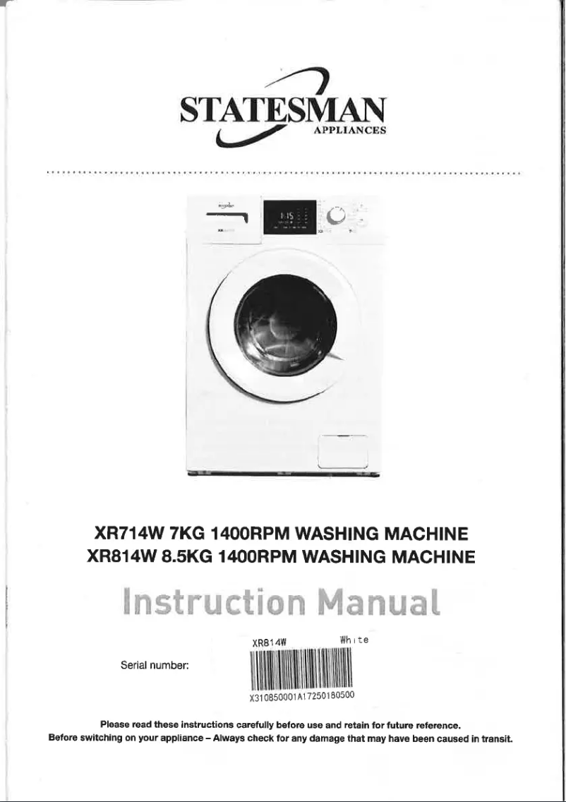 Página 1 del manual Manual de usuario Statesman XR814W