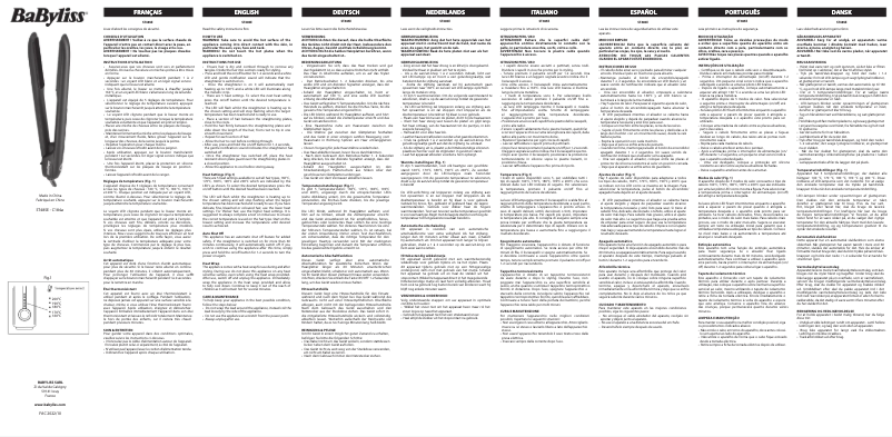 Página 1 del manual Manual de usuario BaByliss Super Styler ST485E