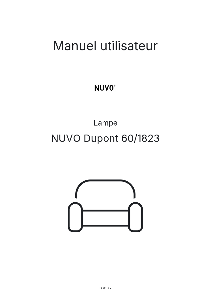Image de la première page du manuel de l'appareil Dupont 60/1823