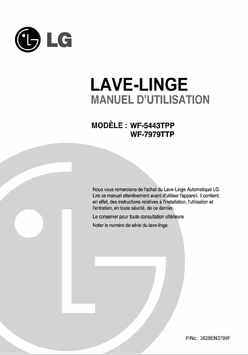 Page n°1 - Manuel utilisateur LG WF-7979TTP
