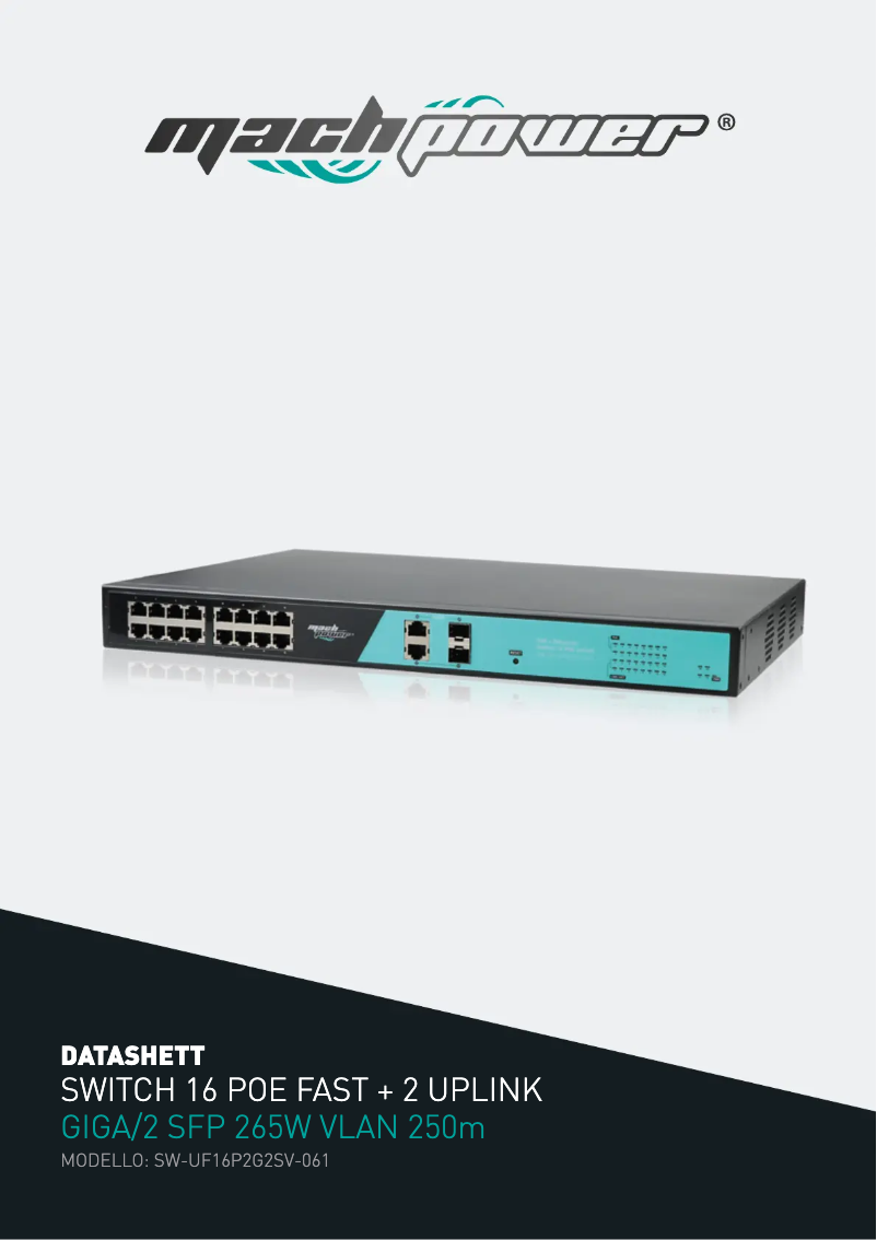 Image de la première page du manuel de l'appareil SW-UF16P2G2SV-061