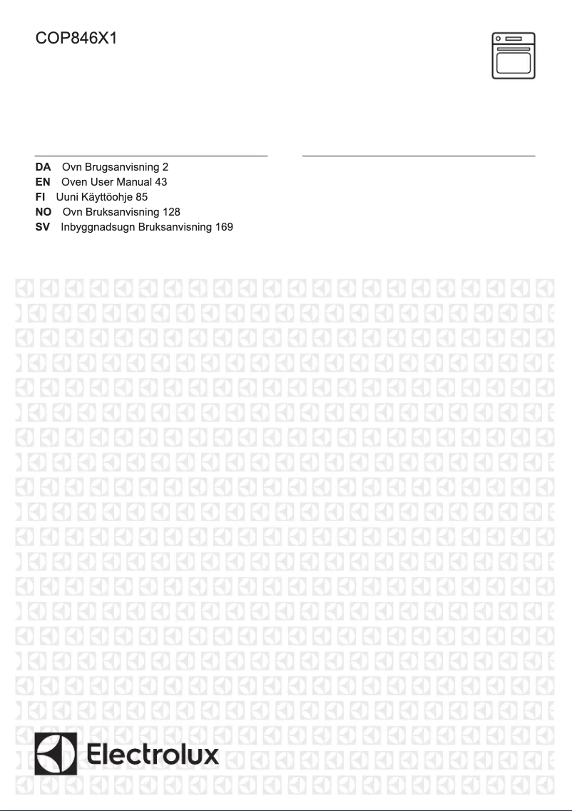 Page 1 de la notice Manuel utilisateur Electrolux COP846X1