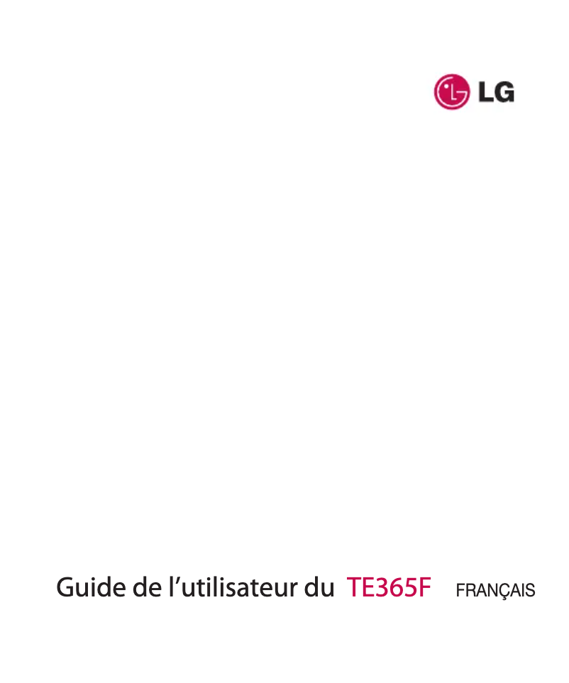 Image de la première page du manuel de l'appareil TE365F