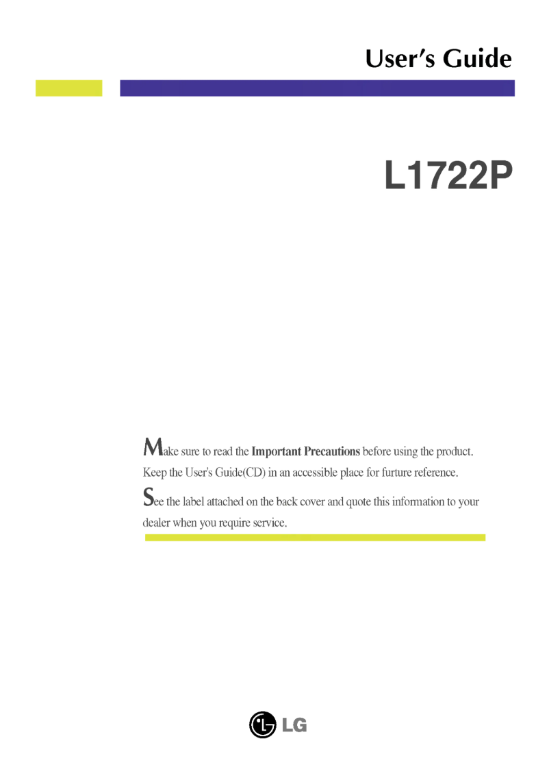 Image de la première page du manuel de l'appareil L1722PF