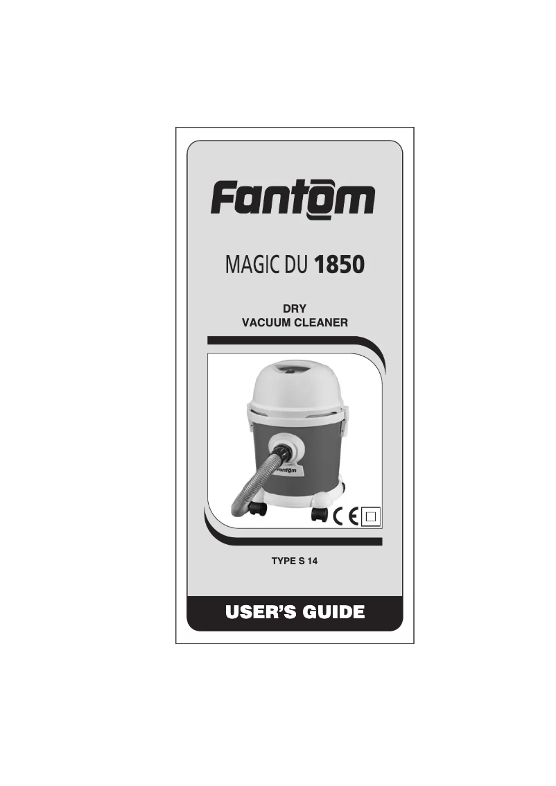 Page 1 de la notice Manuel utilisateur Fantom Magic DU 1850