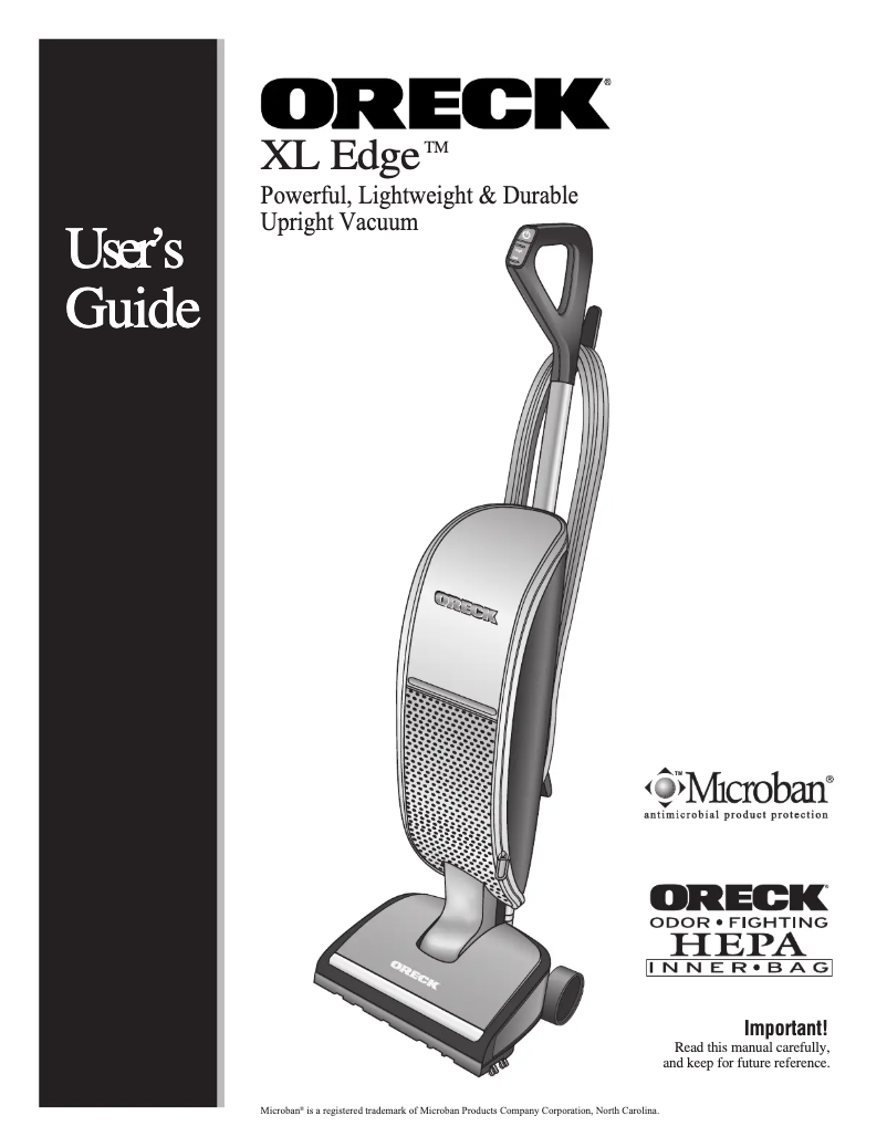 Image de la première page du manuel de l'appareil XL Edge U8000